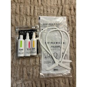 HairUWear wig/extensions travel care kit & 2 wig stands, TSA compliant, $30 NWT
